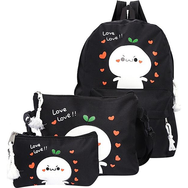 Combo Balo + Túi Botusi BLLOVEDEN - Đen