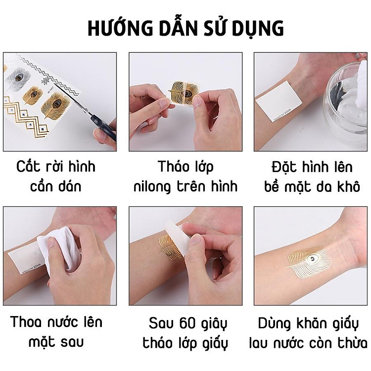 Xăm Nhũ Cánh Thiên Thần Tạm Thời Henna Legaxi - Ảnh 5
