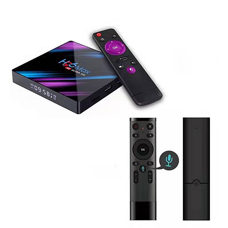 Thiết bị android 9.0 H96Max có điều khiển giọng nói và cử chỉ 2GB/4GB RAM 16GB/32GB/64GB ROM Hỗ trợ 5GHz wifi và Bluetooth cài sẵn bộ ứng dụng giải trí miễn phí vĩnh viễn