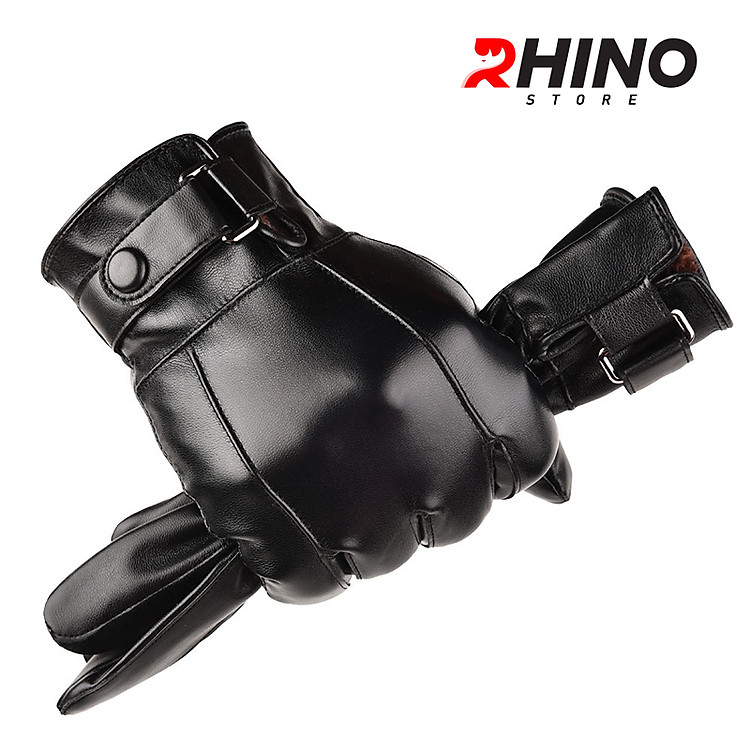 Găng tay da nam nữ chống nước cảm ứng điện thoại Rhino G903 Găng tay đi xe máy lót nỉ Siêu Ấm