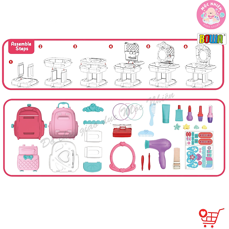 Cặp trang điểm BOWA 8255P cho bé Chính hãng Tiết kiệm - Hình ảnh 3