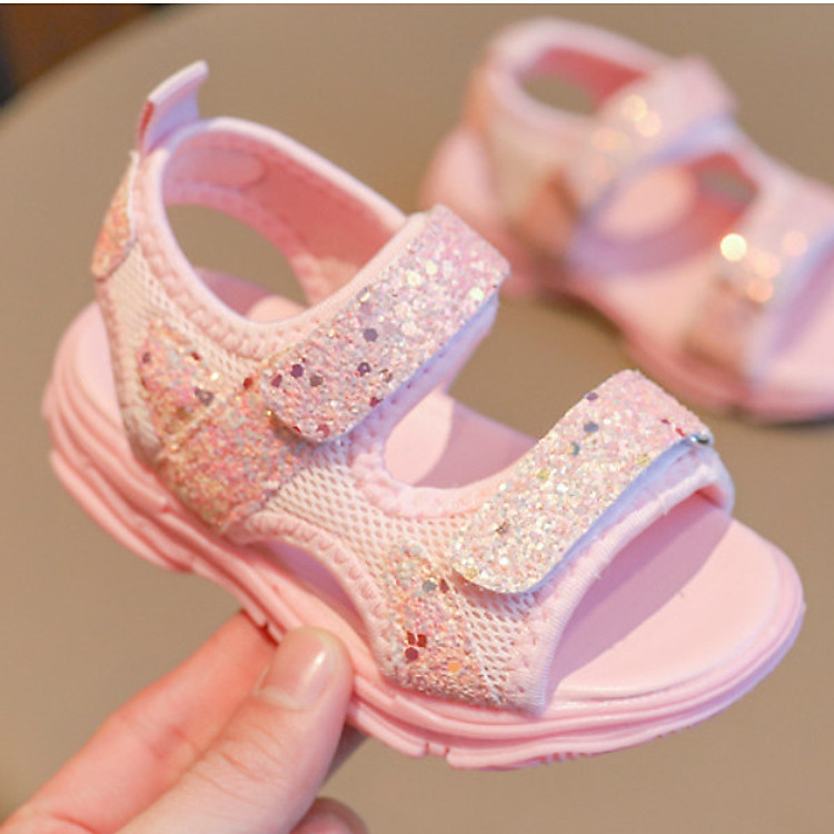 Giày sandal kim tuyến 14 cho bé gái