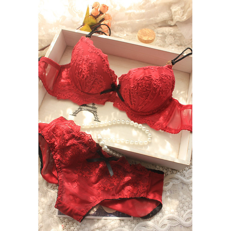 Bộ đồ lót ren áo siêu nâng ngực quyến rũ bảng vừa