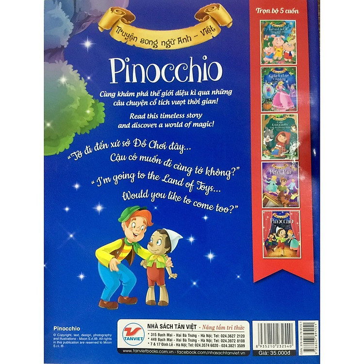 Truyện Song Ngữ Anh - Việt: Pinocchio - Ảnh 2