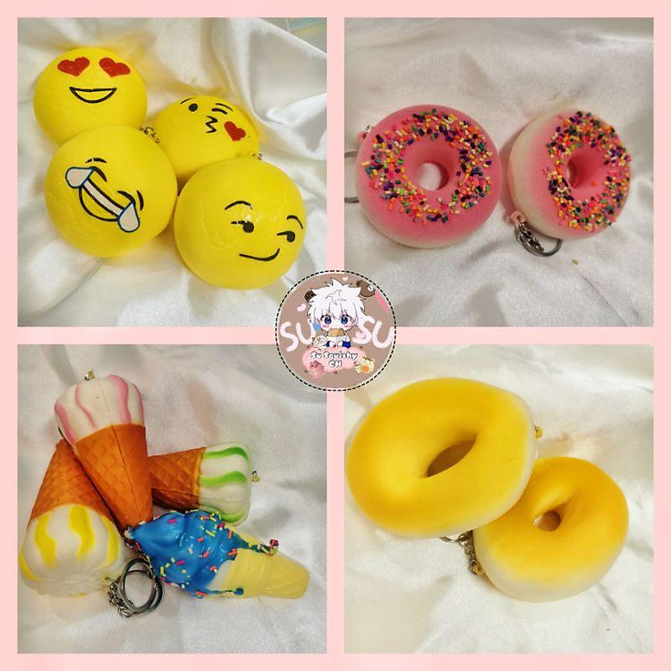 Squishy Đồ Chơi icon, donut cốm, kem, bánh vòng