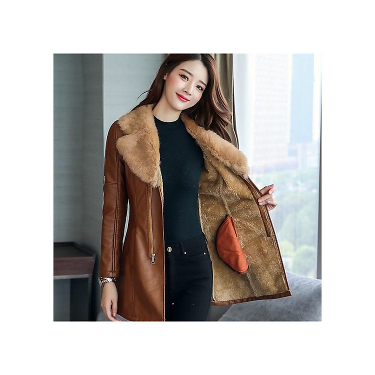 áo khoác da lót lông cao cấp