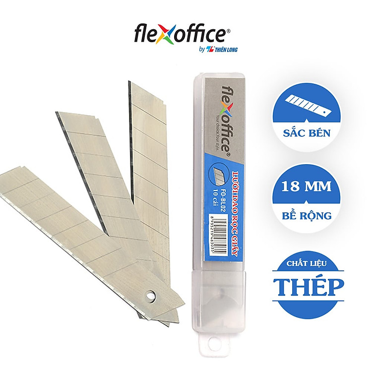 Lưỡi dao rọc giấy Flexoffice FO-BL02 (5 hộp)