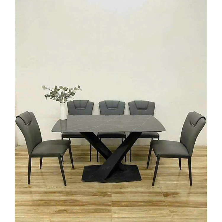 Bộ bàn ăn mặt đá nhập khẩu sang trọng, hiện đại CTL09 Juno Sofa nhiều lựa chọn