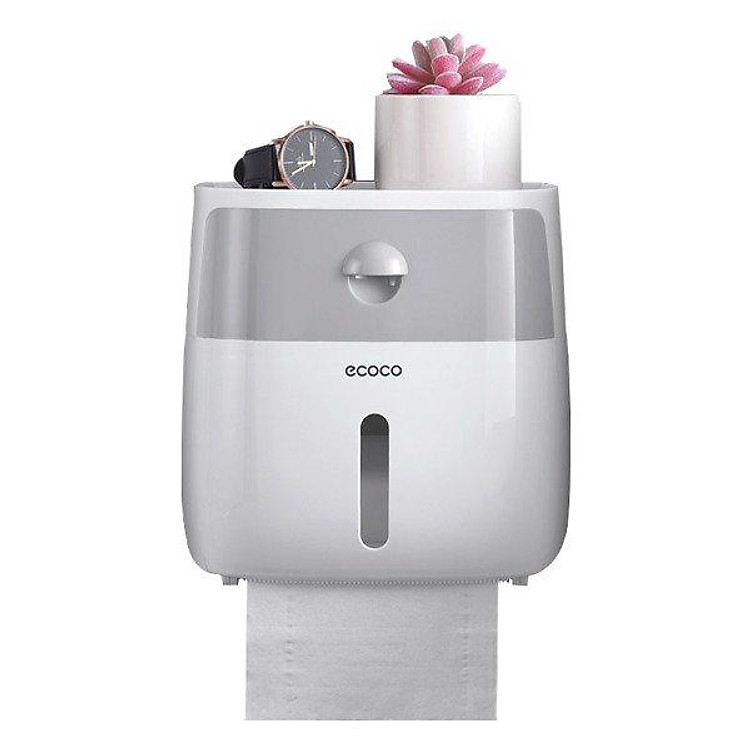 Hộp đựng giấy vệ sinh cao cấp 2 tầng Nhật Pháp - Giao màu ngẫu nhiên