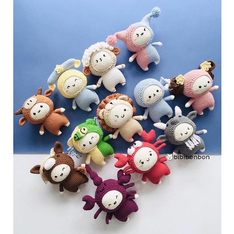 Thú bông len 12 cung hoàng đạo ~ gấu bông cung hoàng đạo