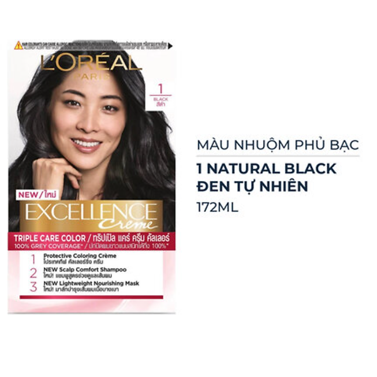 Kem Nhuộm L'Oreal Paris Dưỡng Tóc Phủ Bạc Excellence Crème 172ml