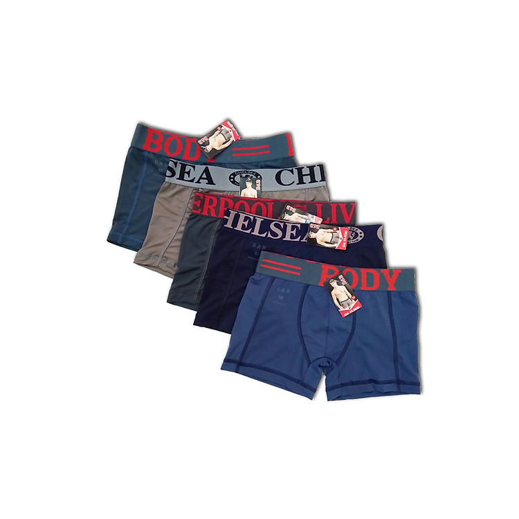 Combo 5 quần sịp boxer chất cotton mềm mịn, thoải mái, nhiều màu - FORMEN SHOP - FMCB5QS007
