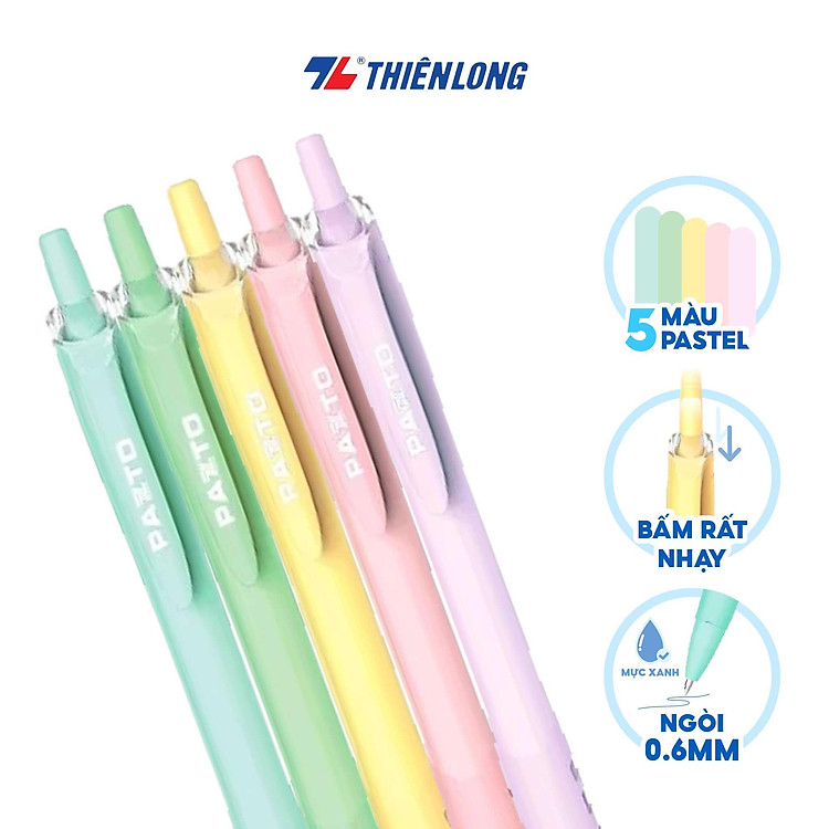 Bút gel B màu Pastel Thiên Long Flexoffice FO-GELB039 (5 cây) - Ảnh 3