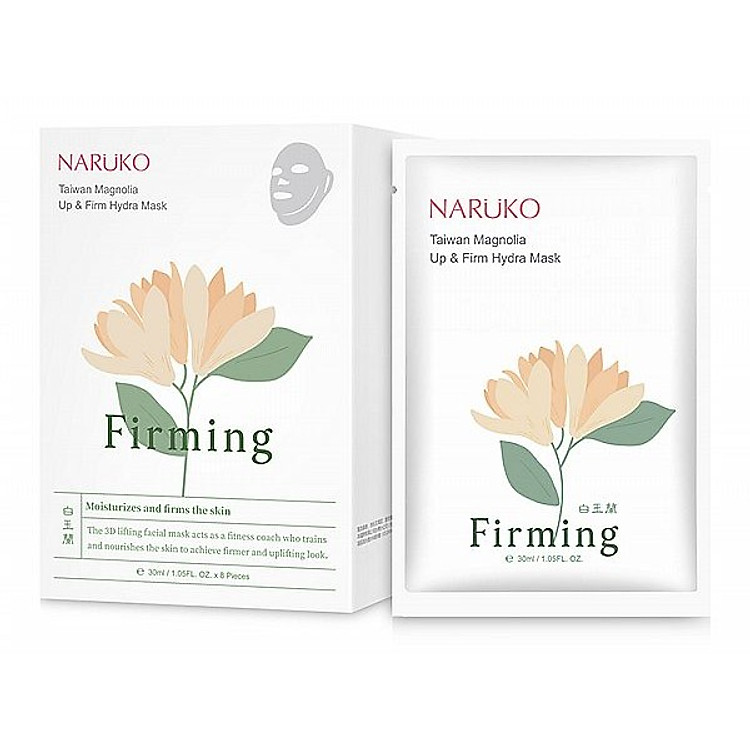 Naruko – Bạch ngọc lan mới – Mặt nạ nâng cơ và cấp ẩm làm săn chắc da hộp 8 miếng – Taiwan Magnolia Up & Firm Hydra