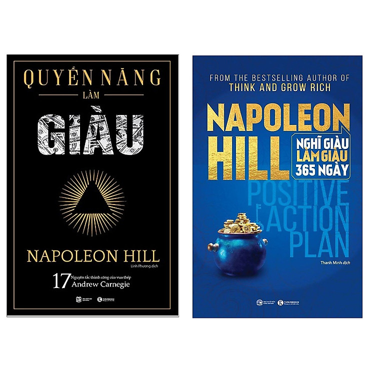 Combo Tuyệt Chiêu Làm Giàu: Quyền Năng Làm Giàu + Nghĩ Giàu Làm Giàu 365 Ngày - Positive Action Plan (Top sách Kinh tế bán chạy nhất của Napoleon Hill )