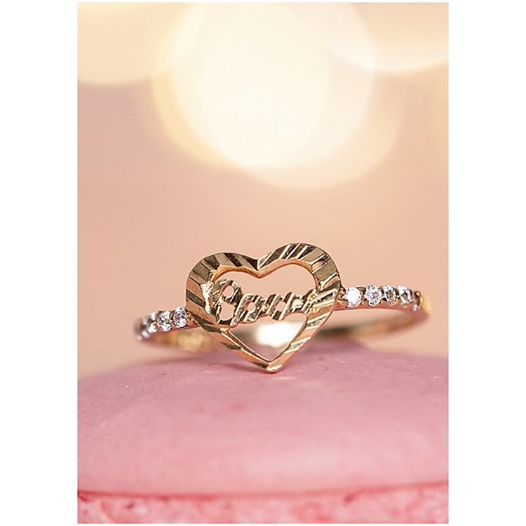 Nhẫn vàng 18k trái tim