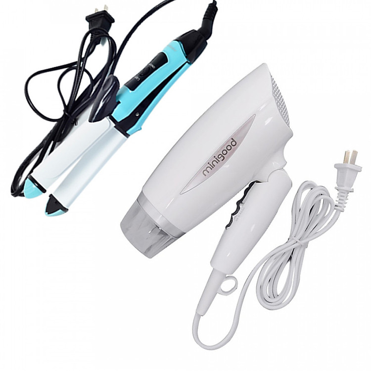 Combo Máy uốn duỗi 2 trong 1 & Máy sấy tóc bổ sung ion âm phong cách Hàn Quốc cao cấp - EM081