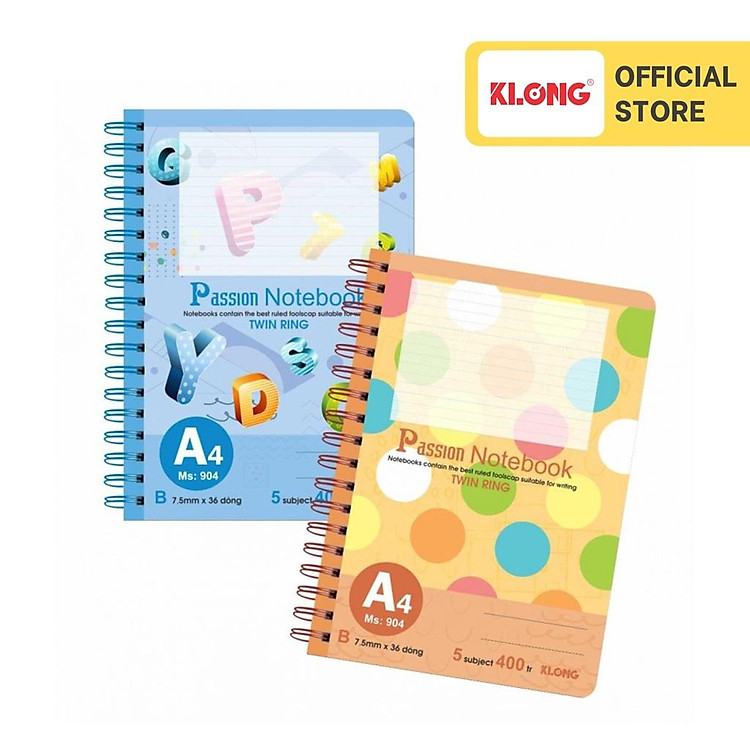 Sổ Kẻ Ngang Lò Xo Kép KLONG A4 (400 trang)