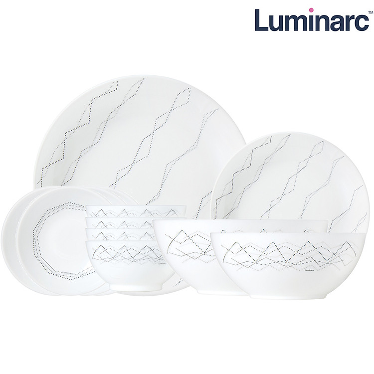 Bộ bàn ăn thuỷ tinh Luminarc Diwali Marble 11 món