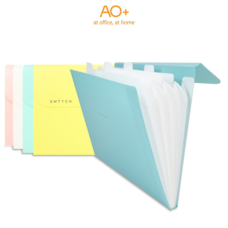 Cặp Đựng Tài Liệu A4 Nhiều Ngăn AO+ Switch ON (5 ngăn) – Vàng