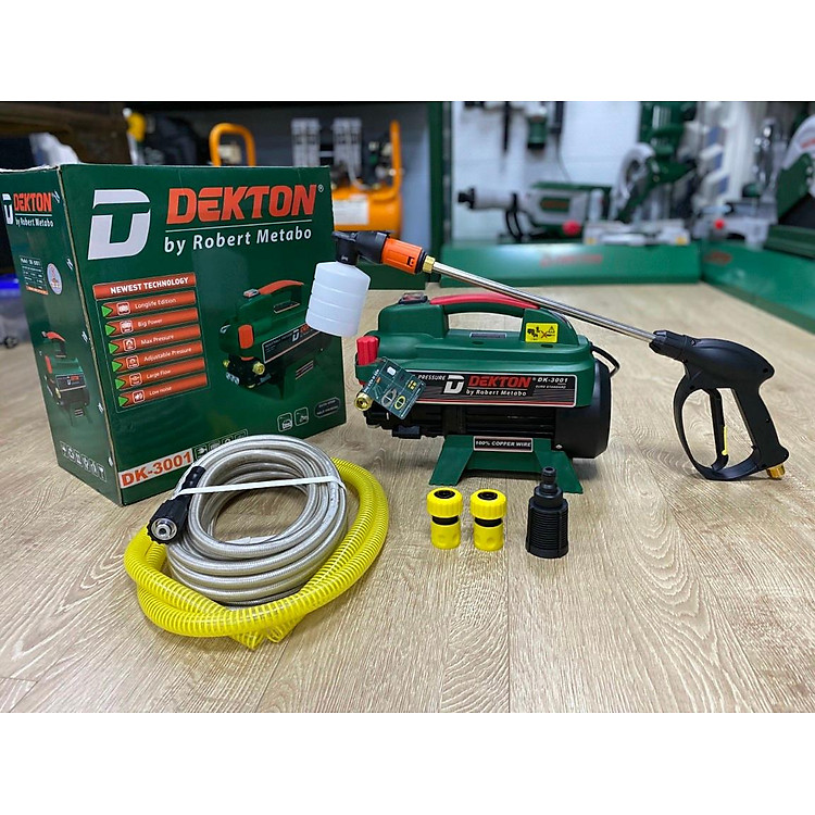MÁY RỬA XE CHỈNH ÁP 3000W 180BAR DEKTON DK-3001 - HÀNG CHÍNH HÃNG