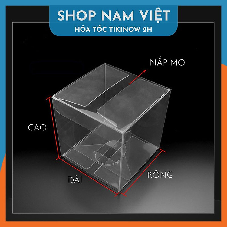 Hộp Nhựa PVC PET Dẻo Trong Suốt (12x12x12cm) - Ảnh 4