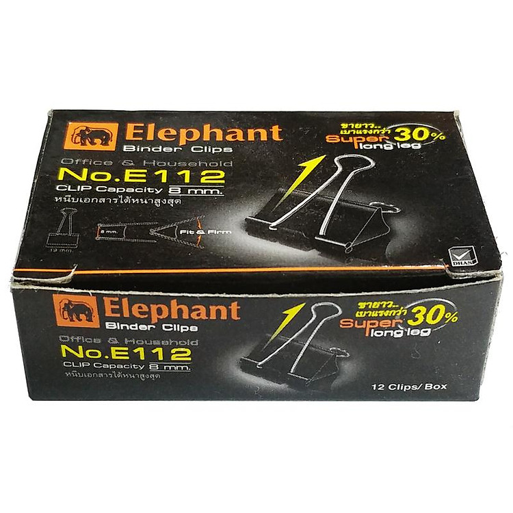 Hộp Kẹp Bướm 19mm Elephant E112 (12 chiếc) - Ảnh 5