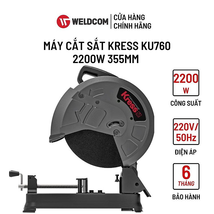 Máy Cắt Sắt KRESS KU760 Có Lưỡi Cắt Sắt Rộng Sắc Bén Công Suất 2200W 355mm