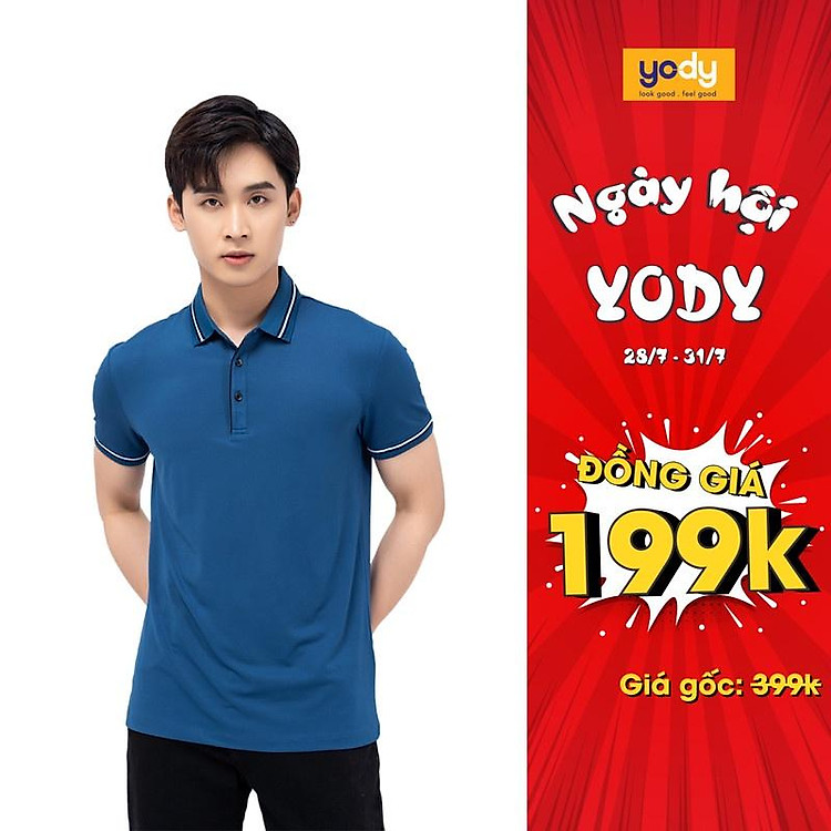 Áo Phông Polo Nam YODY Phối Bo Trẻ Trung Chất Liệu Coolmax Thoáng Mát - APM3681