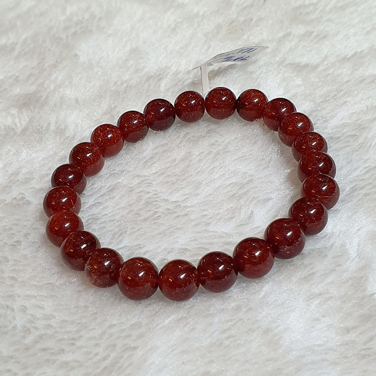 Vòng Tay Đá Thạch Anh Tóc Đỏ Thiên Nhiên Size 8li ( Vip ) - VTCT0039