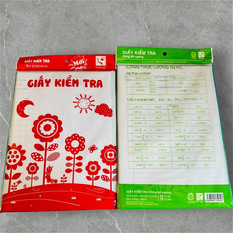 Giấy Kiểm Tra Kẻ Ngang (Cấp 1, 2, 3) - Ảnh 4