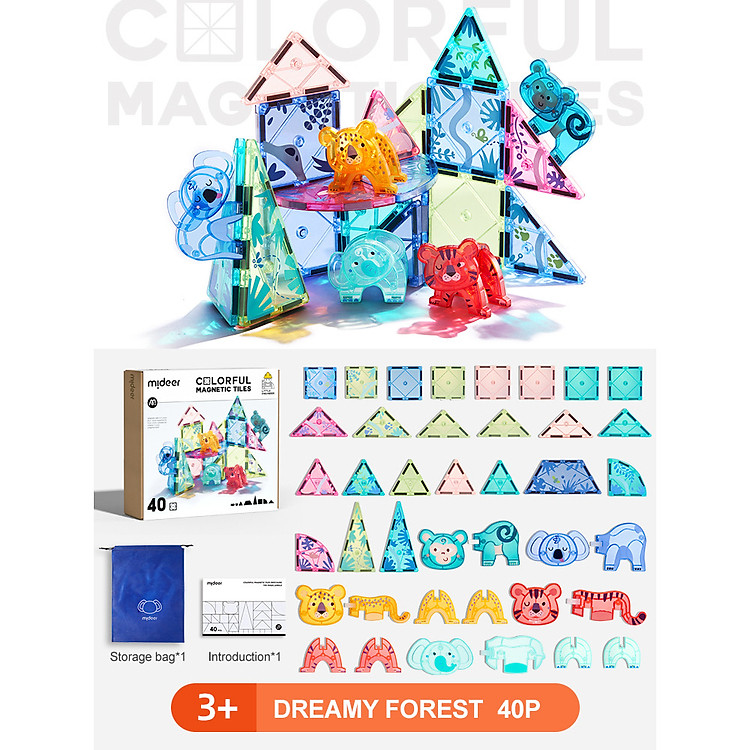 Đồ chơi xếp hình nam châm Mideer cho bé Chính hãng Ưu đãi - Hình ảnh 3