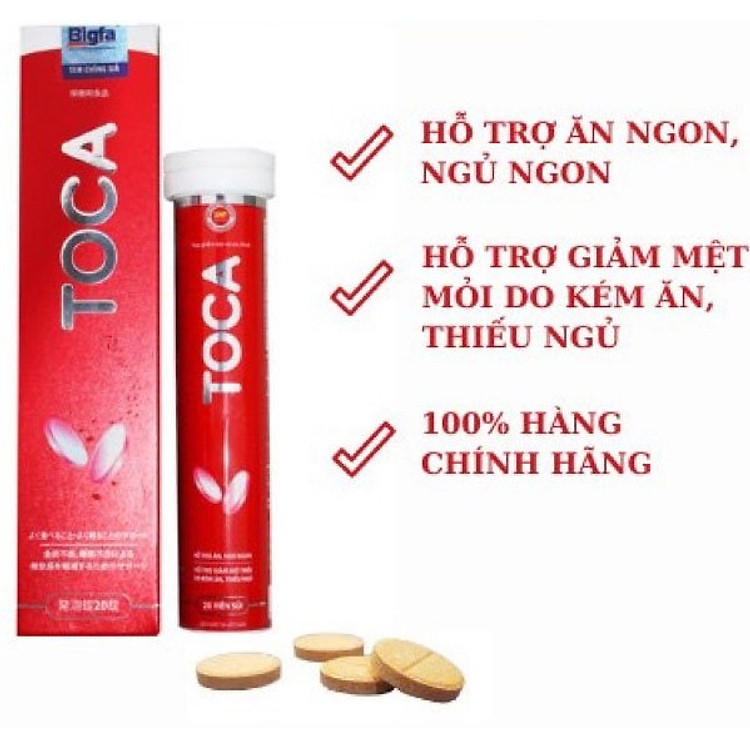 Viên Sủi Tăng Cân TOCA – Hỗ Trợ Ăn Ngon, Ngủ Ngon An Toàn Hiệu Quả