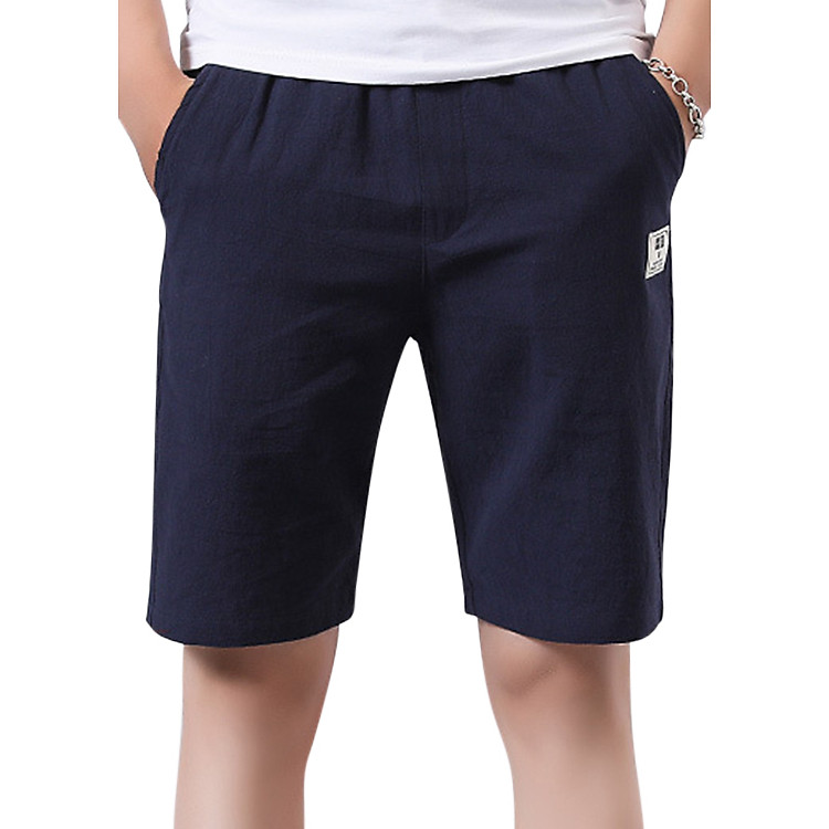 Quần Short Nam Chất Thô Đũi - Đen