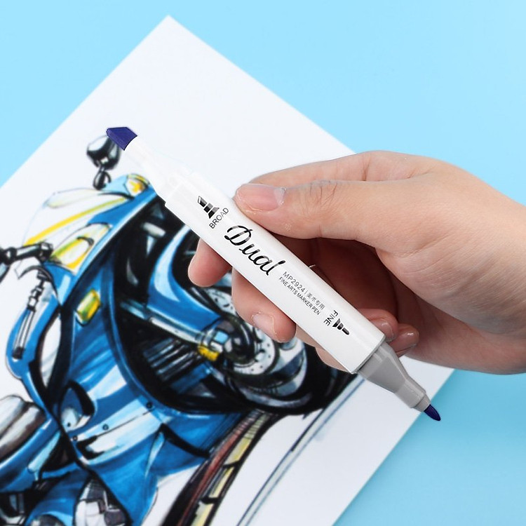 Bút màu Dual Marker Baoke MP2924 (12 màu) - Ảnh 7