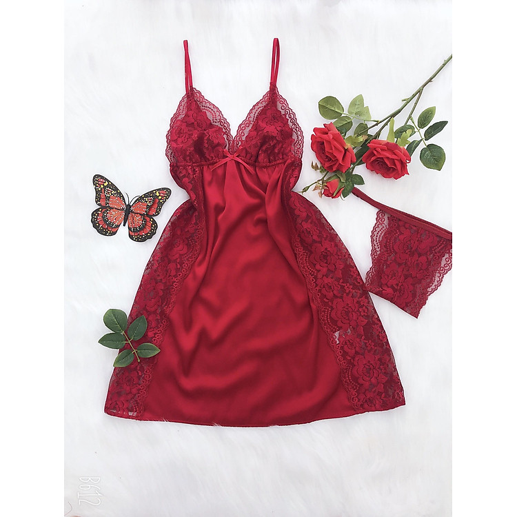 Váy ngủ váy ngủ lụa cao cấp váy ngủ sexy