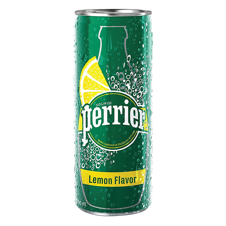 Nước Khoáng Có Gas Hương Chanh Vàng Perrier (250ml/Lon)