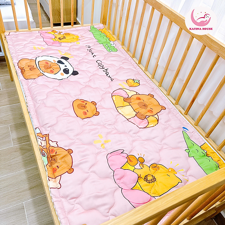 Nệm cho bé Katina House 80x160cm, vải tencel 60s mềm mịn mát lạnh, thấm hút tốt, phù hợp cho bé tiểu học, trung học