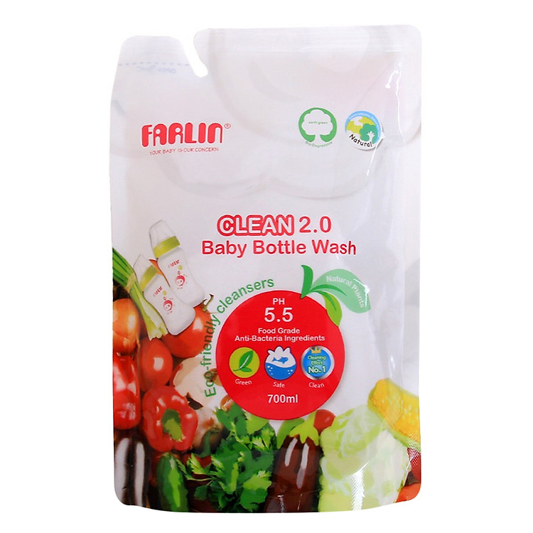 Nước Rửa Bình Sữa Farlin 700ml (Túi) - AF.10005
