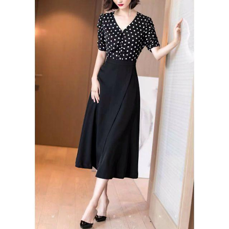 Set bộ nữ áo váy, đầm xòe rời, váy xòe - DTH