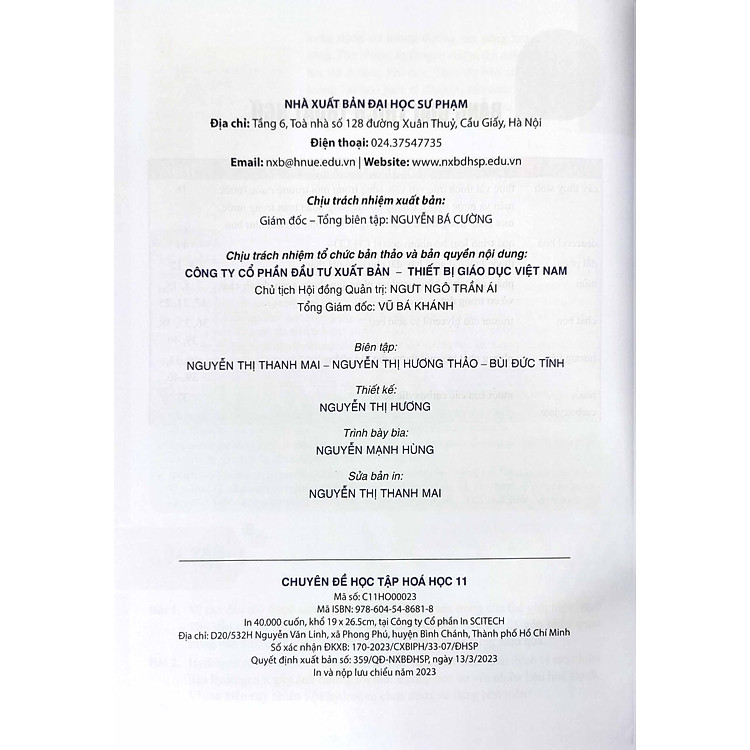Chuyên Đề Học Tập Hoá Học 11 (Cánh Diều) (2023) - Ảnh 2