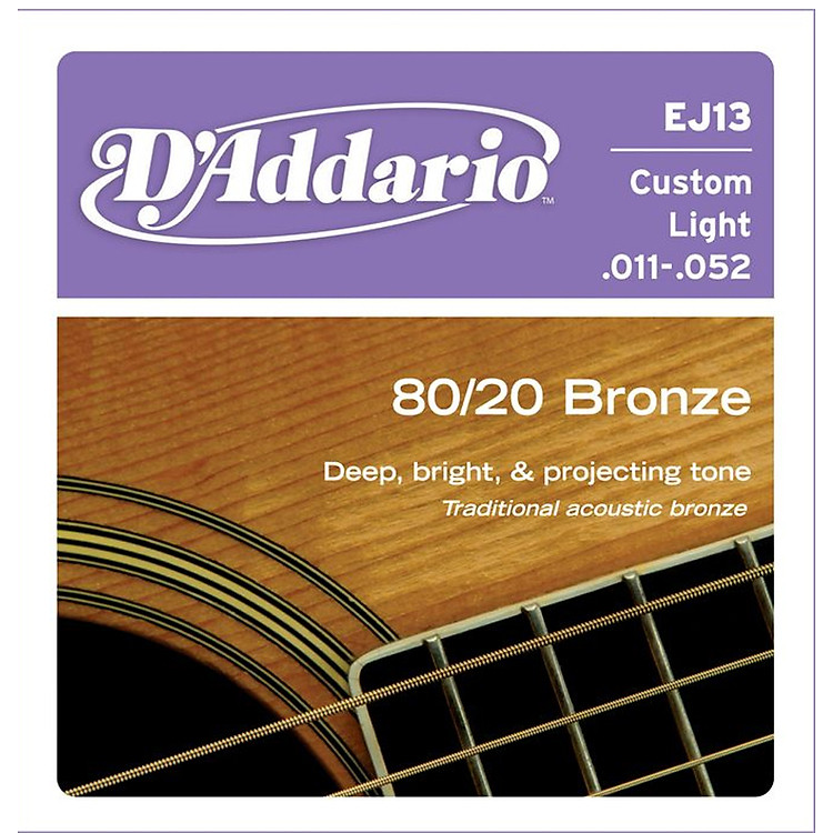 DÂY GUITAR D'ADDARIO 80/20 ACOUSTIC 11-52 EJ13 -Việt Thương Music