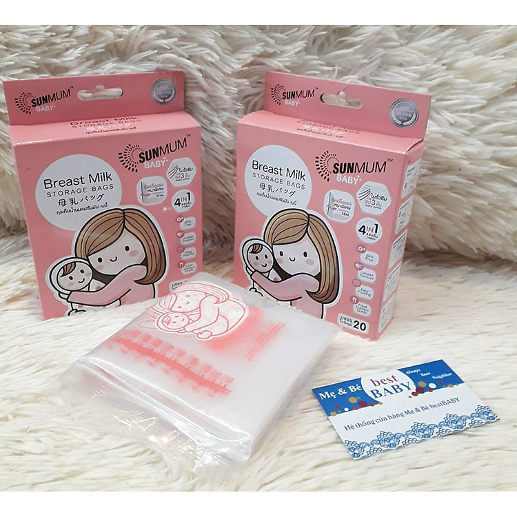 Hộp 50 túi trữ sữa Sunmum Thái Lan Giá tốt - Hình ảnh 2