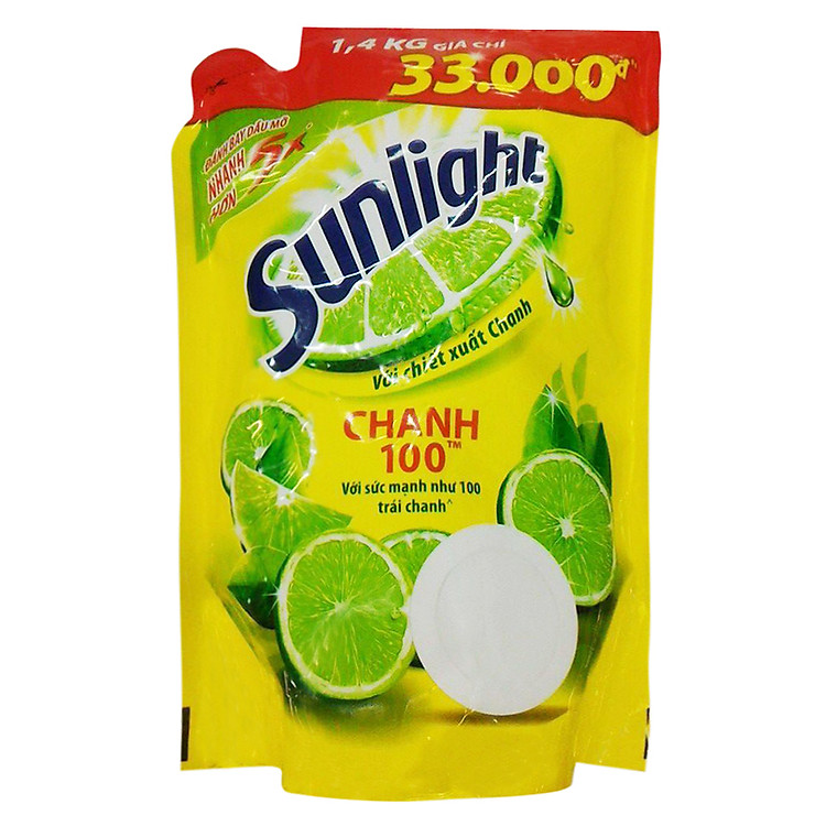 Nước Rửa Chén Sunlight Chanh Dạng Túi (1.4kg)