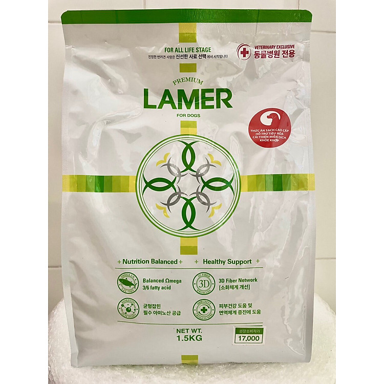 THỨC ĂN HẠT CAO CẤP TĂNG CƯỜNG MIỄN DỊCH & HỖ TRỢ HỆ THẦN KINH PREMIUM LAMER Túi 1.5KG