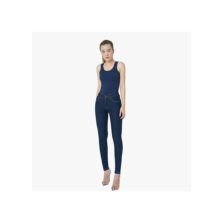 Quần Jeans Pha Sợi Cà Phê Aaa Jeans Dáng Skinny lưng cao - UCSD COFFEE