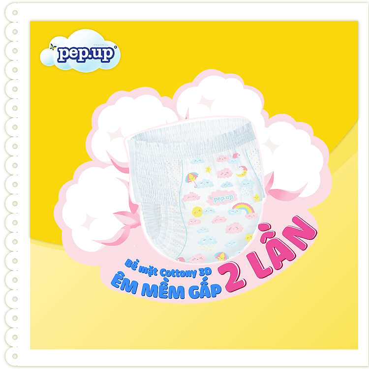 Tã/Bỉm Quần Pep.up Cottony Siêu Mềm Uy tín Tiết kiệm - Hình ảnh 3