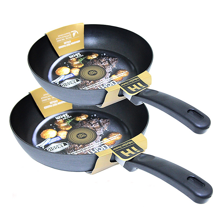 Bộ 2 Chảo Lock&lock Cookplus Hard&Light LHB2265OK-IHS2 (24 - 26 cm) - Đen