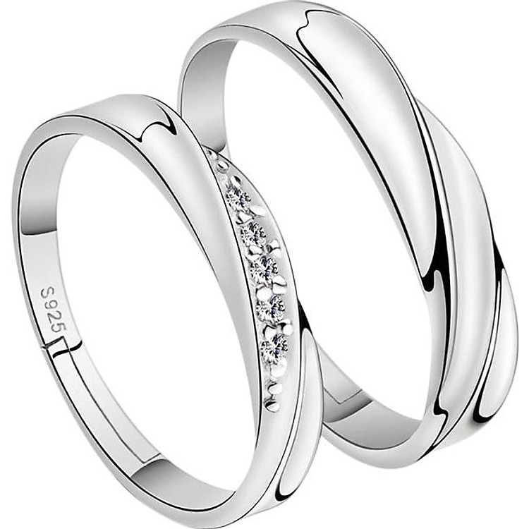 Nhẫn Bạc Cặp Đôi 925 Chắp Cánh Tình Yêu T140