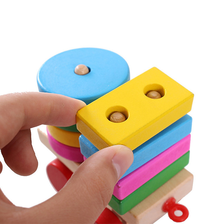 Đồ Chơi Gỗ Đoàn Tàu Xếp Khối Chính hãng Giá rẻ - Hình ảnh 5